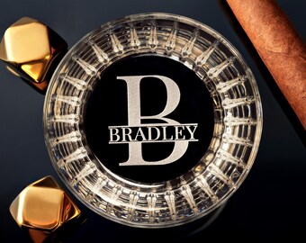 Personalized Groomsman Whiskey Glass - Custom Wedding Whiskey Glass. Comes with free Gift Box.