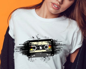 Retro Cassette Tape Shirt - Vintage Music Lover Gift Analog Vibes Tee Classic Cassette Graphic Tee Retro Music Shirt