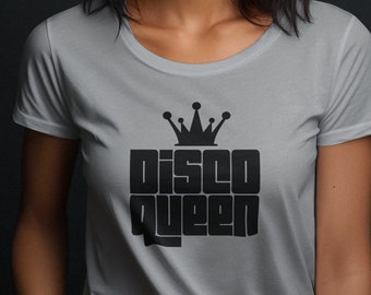 Retro Disco Queen Shirt - Music Lover Gift Perfect for Dancers and Dance Teachers Disco Bachelorette Outfit