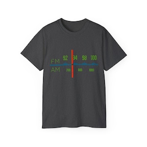 Radio Dial T-Shirt for Vintage Audio Fans, Antique Radio Collector Gift, Nostalgic Music Enthusiast Apparel