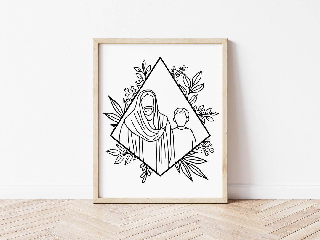 Christ With Boy Printable, Christ With Boy Digital Download, Christ ...