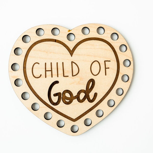 Wood Lacing Cards, Child of God Lacing Card, Primary Lacing Cards, Christ Lacing Card, Laser Engraved Lacing Card, Gospel Toy
