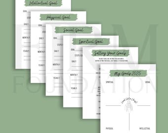 Youth Four Goals Printable Sheet, LDS Youth Goals Printable, Goal Sheet ...