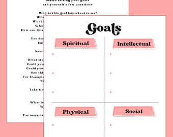 Youth Four Goals Printable Sheet - Il 340x270.4550027773 7pzs 