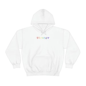 Rainbow Planet Symbols Hoodie