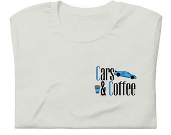 Cars and Coffee C8 Corvette T-shirt - Rapid Blue