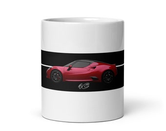 Alfa Romeo 4C Mug – Italian Sports Car Coffee Cup | 11oz or 15oz Ceramic | Dishwasher & Microwave Safe