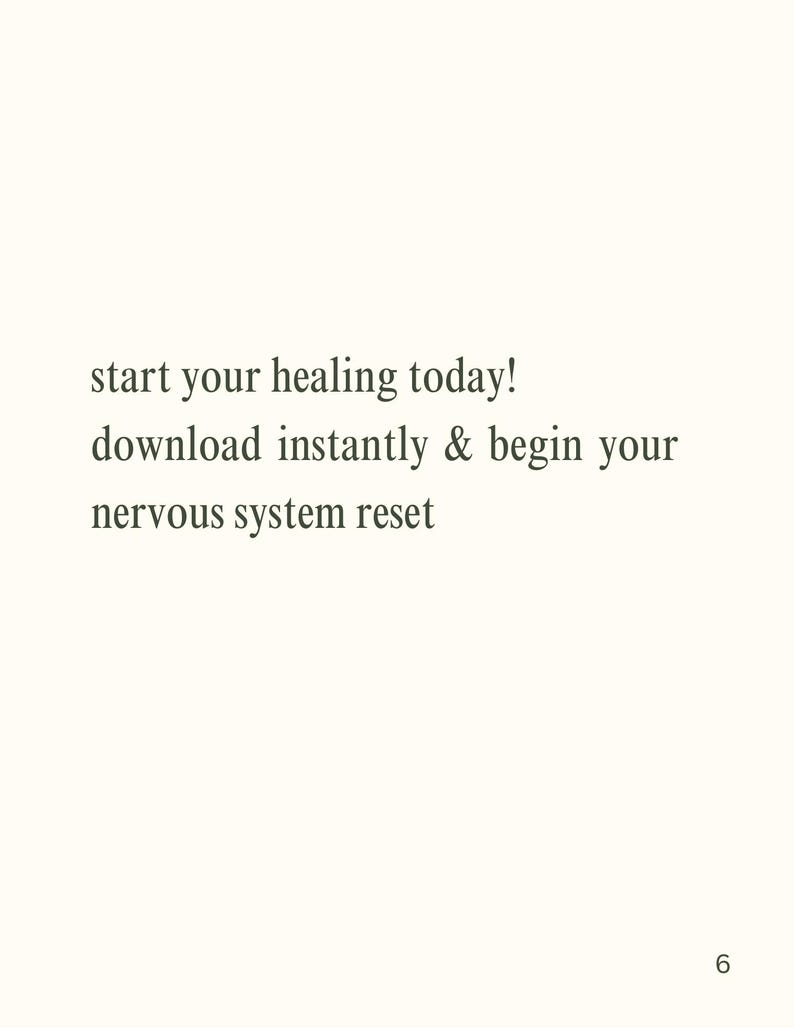 Nervous System Reset Workbook | Somatic Healing Workbook | Trauma ...