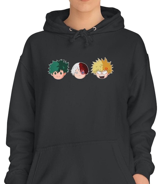 Sweat à capuche premium trio de héros anime, sweat-shirt manga