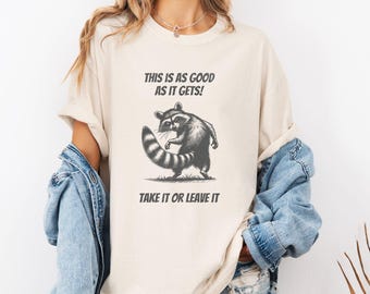 Raccoon Charisma Shirt, Ironic Shirt, Retro Shirt, Unhinged Raccoon t-shirt, Sarcastic raccoon lovers Tee, Retro Raccoon Shirt, trash panda