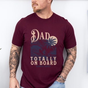 Chemise de plage personnalisée pour papa surfeur rétro, papa depuis, papa surfeur, tee-shirt de surf pour pères personnalisé, cadeau pour mari, cadeau pour père, chemise de vacances image 4