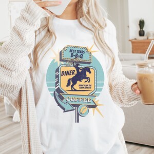Western Diner Country Vintage Style Shirt, Retro Cowboys Graphic Shirt, Wild West Gift, Rodeo Lovers Cute Gift, Western Clothing, Texas BBQ