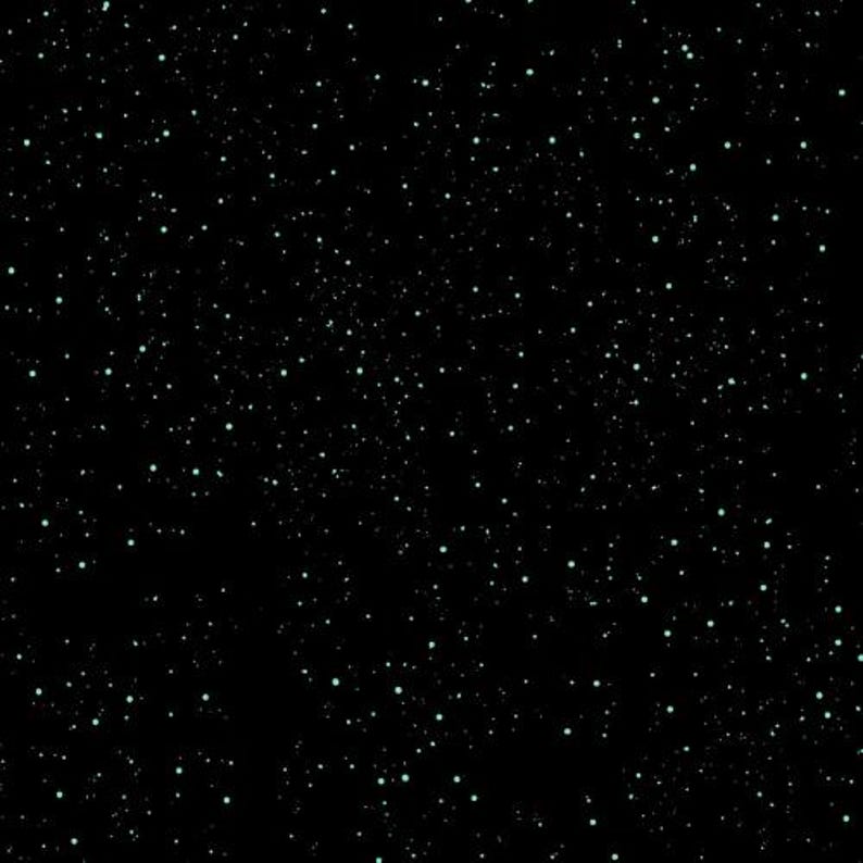 May include: A dark background speckled with numerous small, light blue dots, creating a starry night effect. The dots vary in size and density, simulating a vast expanse of stars.