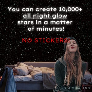 Glow Stars Teen & Dorm Rooms, Dorm Decor, Indie Aesthetic Glow Stars, Starry Night Glow Kit, Space-Themed Glow in the Dark Stars