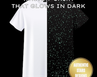 Unisex Glow in the Dark Stars Shirt - Celestial Glow Scapes T-shirt