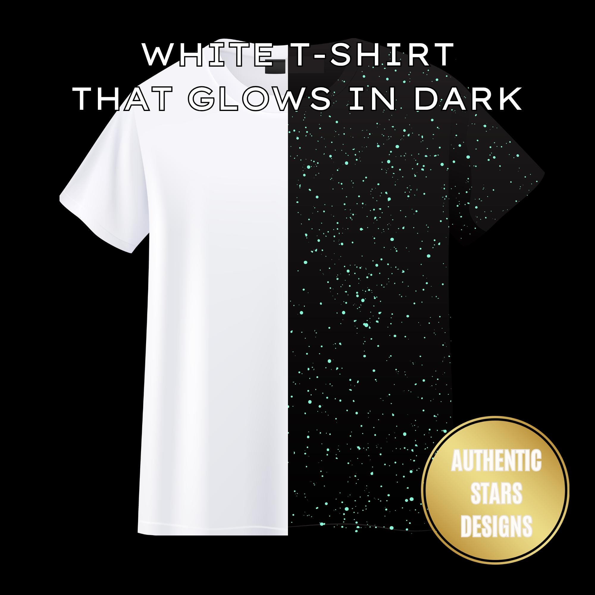 Unisex Glow in the Dark Stars Shirt - Celestial Glow Scapes T