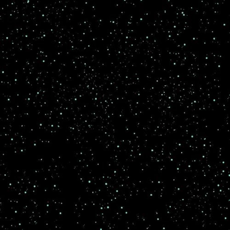 May include: A dark background speckled with numerous small, light blue dots, creating a starry night effect. The dots vary in size and density, simulating a vast expanse of stars.
