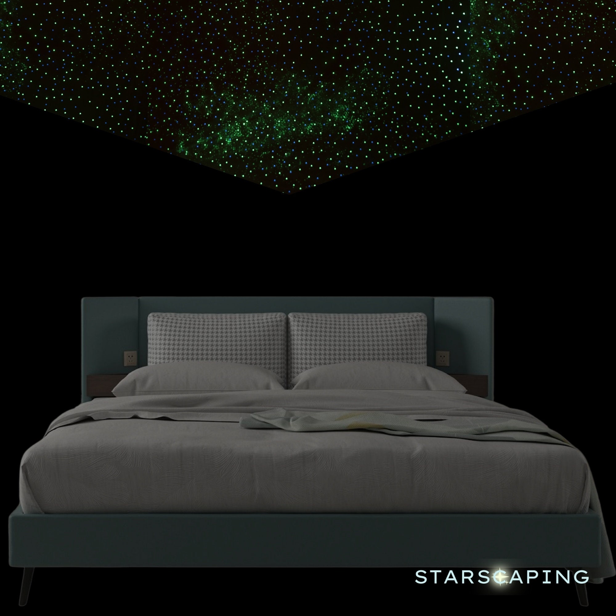 Romantic Bedroom Decor Bright Glow Glow in the Dark Stars 