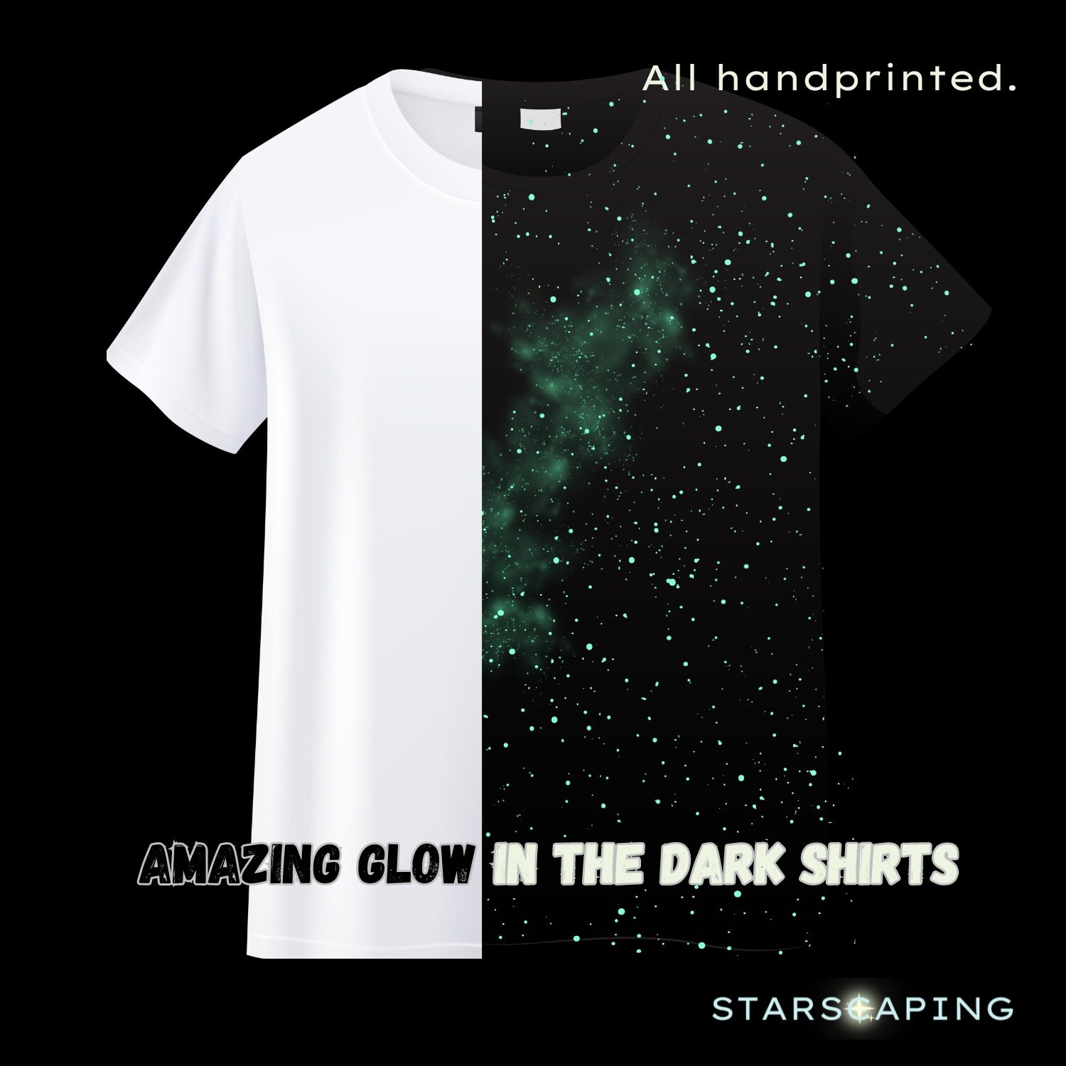 Liquid Blue 'Constellation Glow' Glow-in-the-Dark T-Shirt - Telescope Graphic, 2-Sided