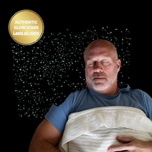 Glow-in-the-Dark Stars Pillowcase: Hand-Painted Celestial Pillow Design