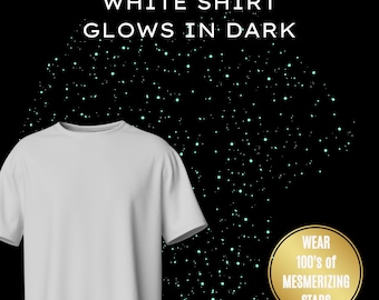 Glow in the Dark Stars T-Shirt: Cosmic Tee, Unisex Glowing Stars Shirt
