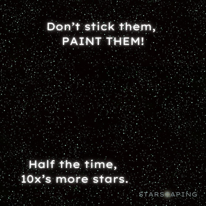 Glow in the dark stars background.