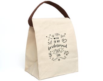 Torba na lunch w erze druhen | Torba na lunch z płótna z paskiem