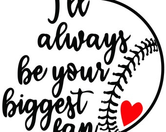Ich werde immer dein größter Fan Baseball Herz sein
