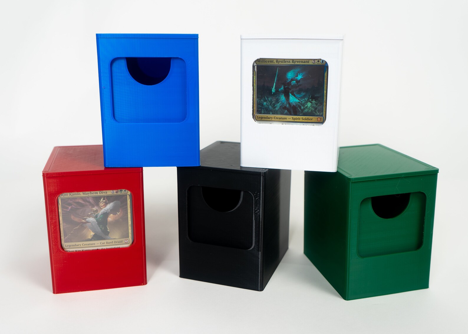 MTG Commander EDH Deck Boxes With Window and Sideboard Storage Etsy