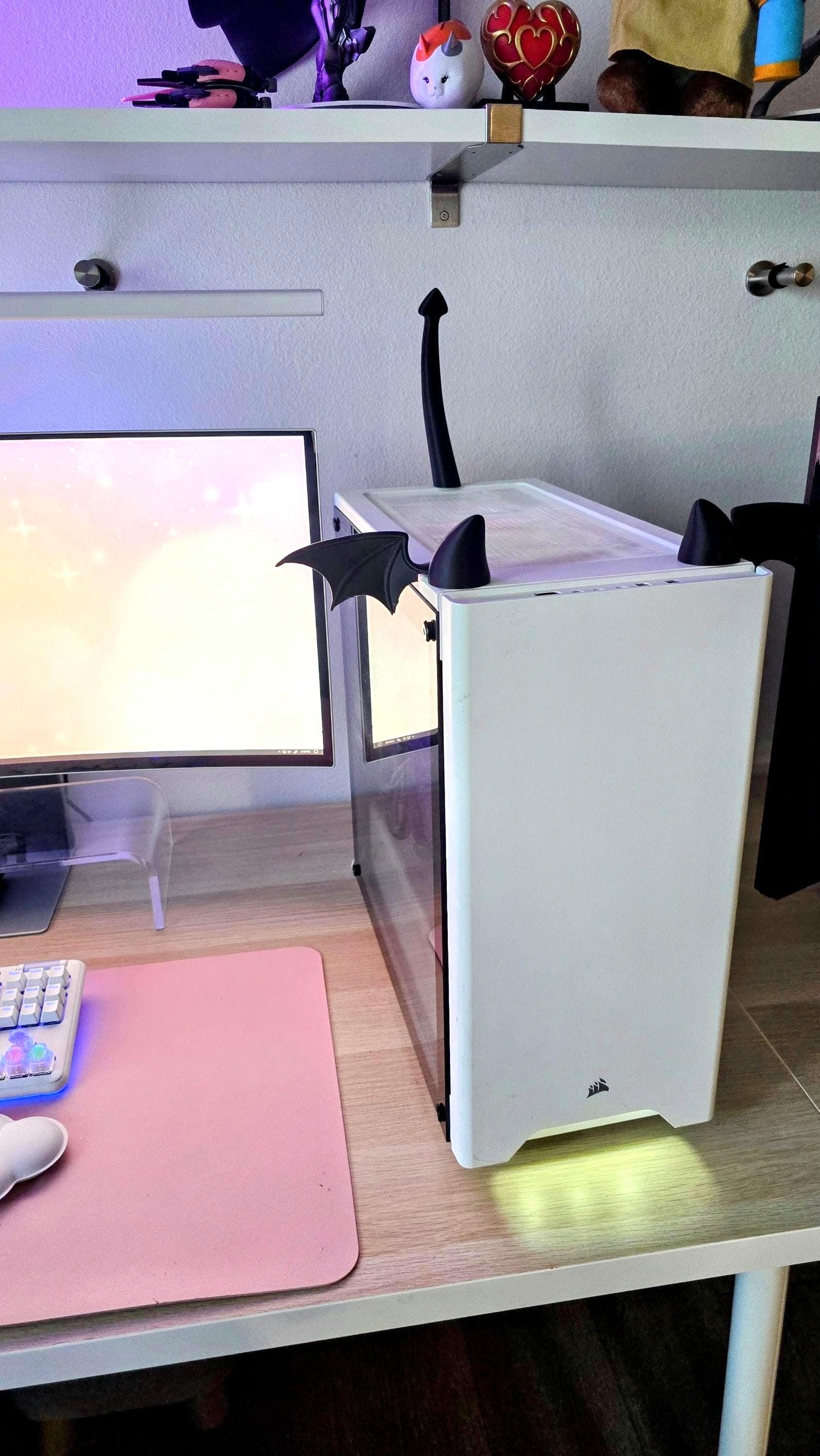 Devil with wings PC decoration -- 3D printed, magnetic