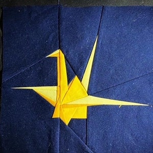 Modello quadrato trapunta gru origami (modelli da 6", 8" e 12")