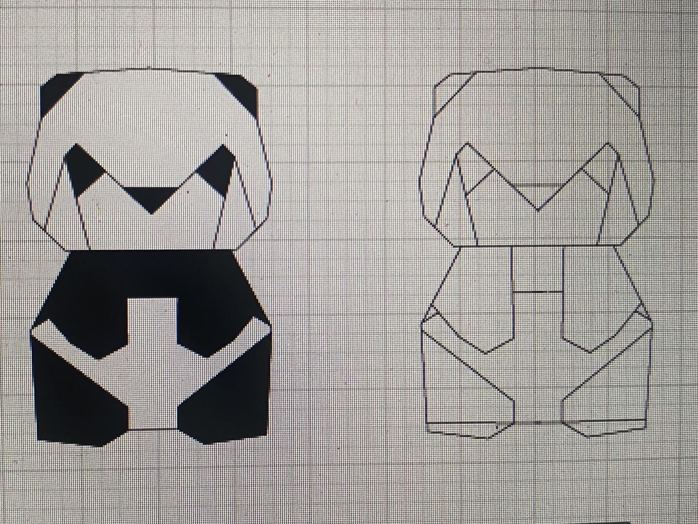 Origami Panda FPP Quilt Square 6 and 12 Patterns - Etsy