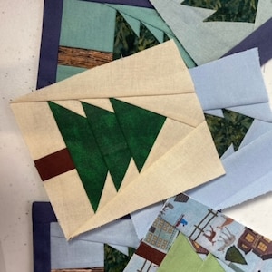 Trapunta quadrata Pine Forest - Set di 4
