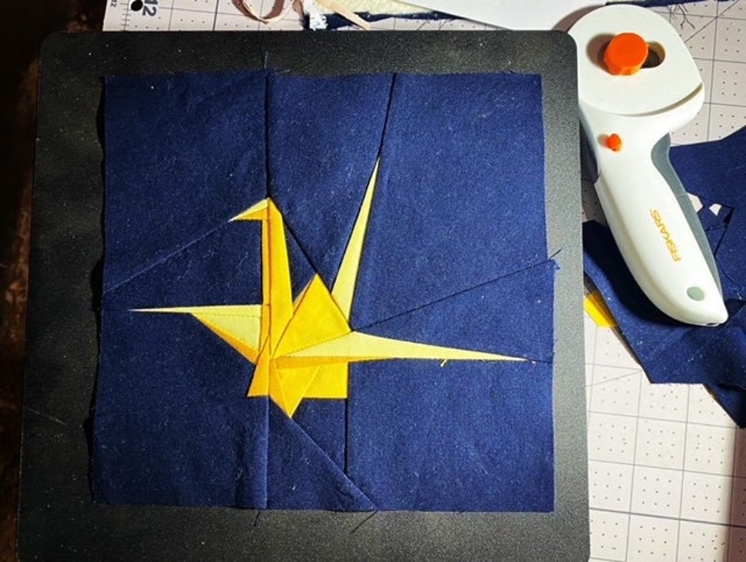 Origami Crane Quilt Square Pattern 6, 8, and 12 Patterns Etsy