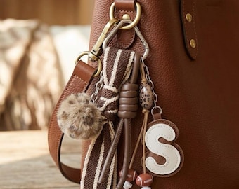 Football Leopard Print Keychain, Game Day Bag Charm, Sports Mom Gift, Backpack Charm