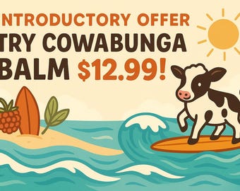 Cowabunga Balm – Natural Tallow Sunblock | Non-Toxic Mineral Sunscreen for Kids, Baby & Sensitive Skin