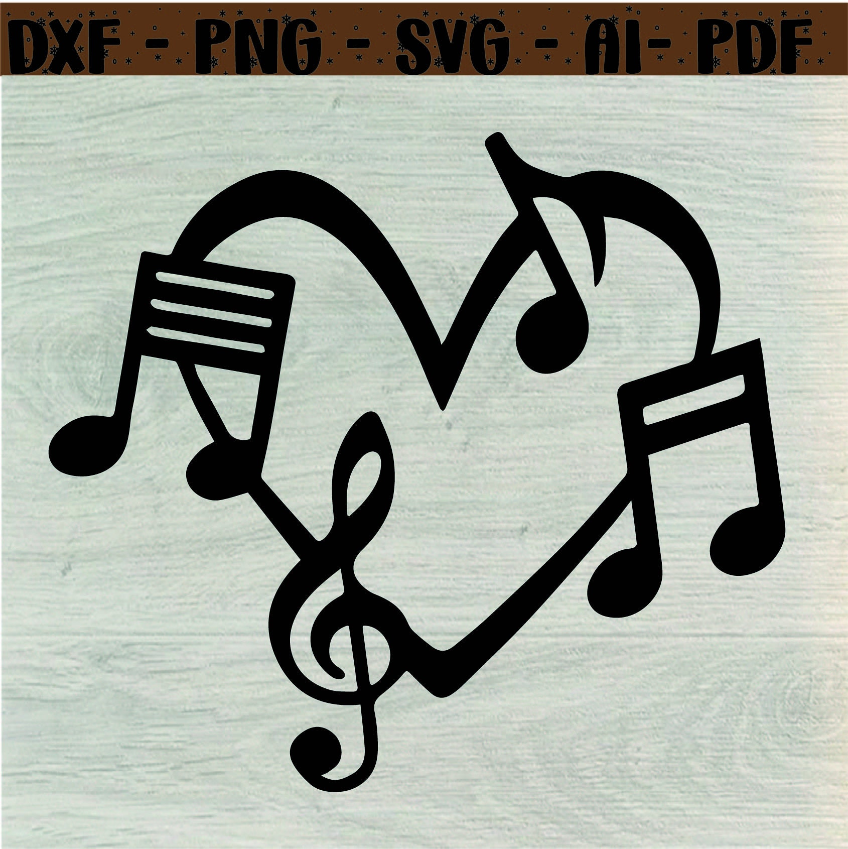 Heart Music Notes Svg, Music Note Heart Svg, Heart Love Symbol Svg