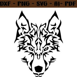 Wolf Svg - Animal Svg - Mountain Wolf Svg - Wolf Silhouette - Wolf Cut Files - Wolf Svg Bundle - Wolf Clipart - Wolf Design Svg- svg-dxf-png