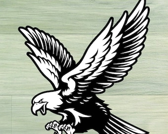 Eagle Svg Bird Flying Dxf Animal Laser Cut, Dxf Svg Files Laser CNC Cutting Digital Vector Files Instant Download
