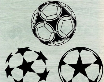 Soccer Ball SVG Bundle, Football SVG, Soccer svg, Football png, Soccer ball silhouette, Ball Cut files for Cricut, Digital Download,svg,dxf,