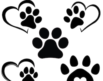 Paw SVG, Dog Paw Svg, Cat Paw Svg, Pet Paw svg, Animal paw svg, Silhouette or Cricut, PAW Print SVG Cut Files, Animal Paws Dxf,svg