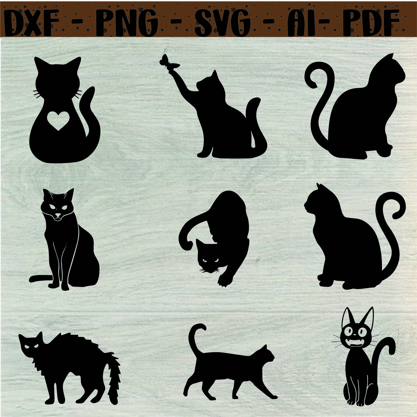 CAT Silhouette Svg Bundle, Cat Svg Bundle, Cat Silhouette Svg Bundle ...