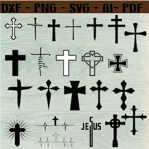 Cross svg file/ Cross clipart/ Crosses svg file/ Halloween svg/ Christian svg/ Catholic svg/ Cross silhouette/ Cross cricut/ Cross cut file