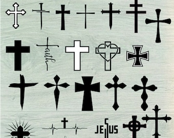 Cross svg file/ Cross clipart/ Crosses svg file/ Halloween svg/ Christian svg/ Catholic svg/ Cross silhouette/ Cross cricut/ Cross cut file