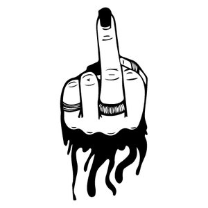 Middle Finger svg, PNG Funny Download, finger Svg Cut File, Cricut silhouette, Shirt, laptop sticker, Flipping off svg download,svg,dxf,png