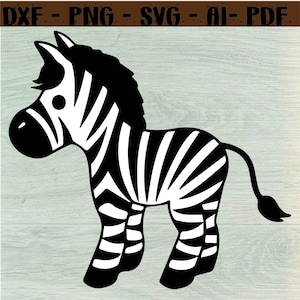 Cute Baby Zebra Svg | Baby Animal Clipart| Jungle Cut File | Zoo Stencil | Young Safari Animal T-shirt Design,baby zebra svg isvg,dxf,png,ai