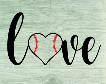 Baseball  love -Baseball Heart Svg, Baseball Love Svg, Baseball T-shirt, Baseball Mom Svg-Cricut, Silhouette, svg-dxf-png-ai-dxf