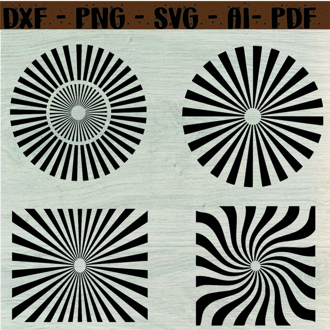 Sunburst Stencil, Starburst, Cookie Stencil,sunburst Pattern SVG Files ...