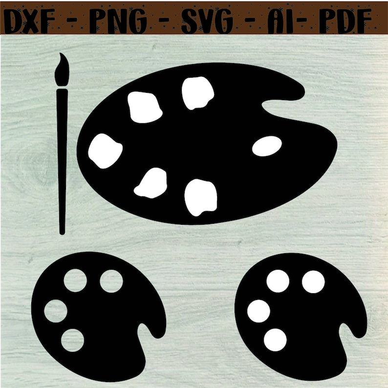 Paint Brush Svg, Paint Palette Svg, Color Palette Svg, Art Palette