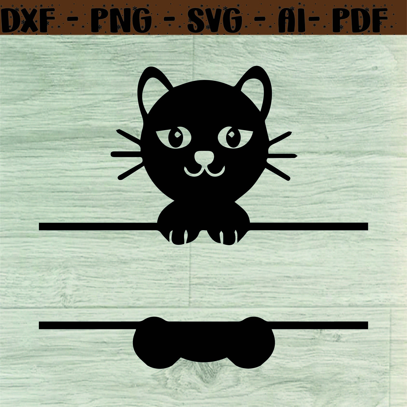 Cat Monogram Svg, Cat Svg, Cat Monogram, Cat Cut File, Cat Clip Art